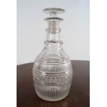 18TH-CENTURY IRISH CUT GLASS DECANTER