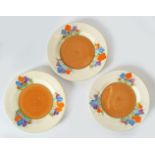 CLARICE CLIFF POTTERY SIDE PLATES