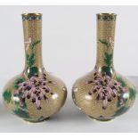 PAIR OF CHINESE CLOISOINNE VASES
