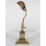 19TH-CENTURY HEAVY BRASS STUDENT LAMP