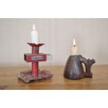 DUG-OUT CANDLE HOLDER