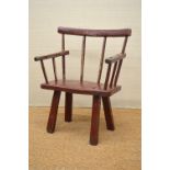 18TH-CENTURY WICKLOW ASH AND SYCAMORE HEDGE CHAIR