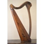 EARLY 19TH-CENTURY UNSTRUNG IRISH HARP