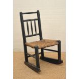 19THC IRISH SUGAN ROCKING CHAIR