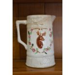 19TH-CENTURY SPONGEWARE MILK PITCHER