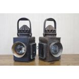 PAIR OF EARLY RAILWAY SIGNAL LAMPS