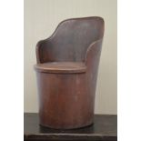 19TH-CENTURY IRISH TUB CHAIR