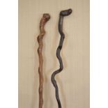 TWO SHILLELAGH WALKING STICKS