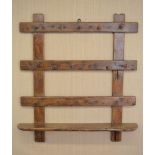 19TH-CENTURY PINE HANGING MUG RACK