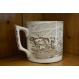 19TH-CENTURY COW MUG