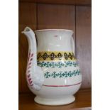 19TH-CENTURY SPONGEWARE MILK PITCHER