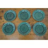 SET OF SIX WEDGWOOD CABBAGE PLATES