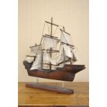 PRIMITIVE MODEL SAILING SHIP