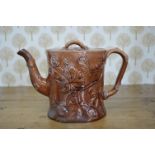 GLAZED POTTERY TEAPOT