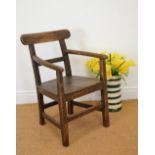 19TH-CENTURY CORK CARPENTER'S HEDGE CHAIR