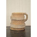 19TH-CENTURY STAVE PINE DRINKING VESSEL