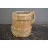 19TH-CENTURY PINE & ASH DRINKING VESSEL