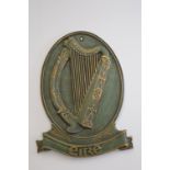 CAST IRON EIRE WALL MOUNTED PLAQUE