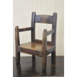 19TH-CENTURY IRISH ASH CHILD'S HEDGE CHAIR