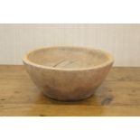 19TH-CENTURY SYCAMORE TREEN BUTTER BOWL