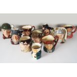COLLECTION OF 10 ROYAL DOULTON CHARACTER JUGS