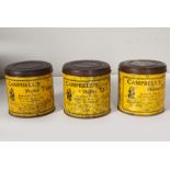 3 CAMPBELL'S TEA CANISTERS