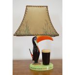 GUINNESS CARLTON WARE TOUCAN LAMP