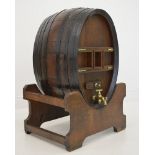 19TH-CENTURY METAL BOUND WINE BARREL