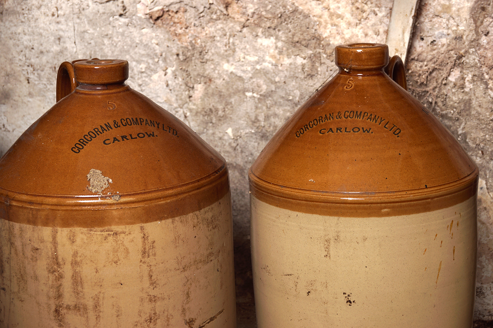 3 CORCORAN & CO. CARLOW EARTHENWARE JUGS - Image 2 of 3