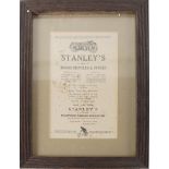 STANLEY'S FOR MOTOR BICYCLES AND CYCLES