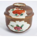 CHINESE QING PERIOD CAFÉ AU LAIT BOWL AND COVER