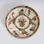 SET OF SIX POLYCHROME DISHES