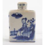 CHINESE QING BLUE & WHITE SNUFF BOTTLE