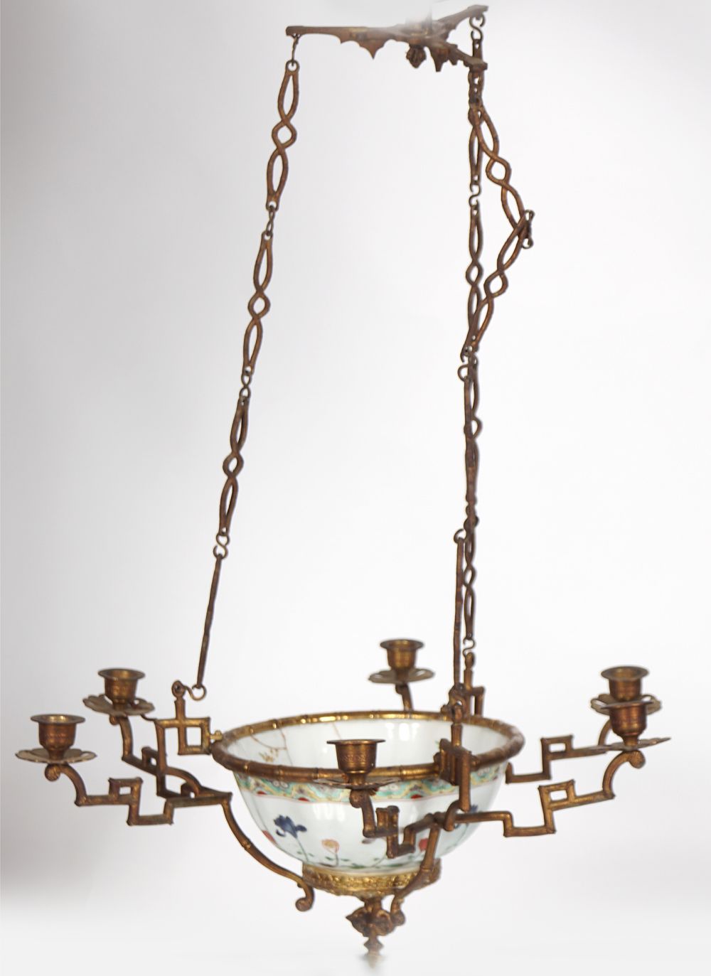 CHINESE PORCELAIN LIGHT FITTING