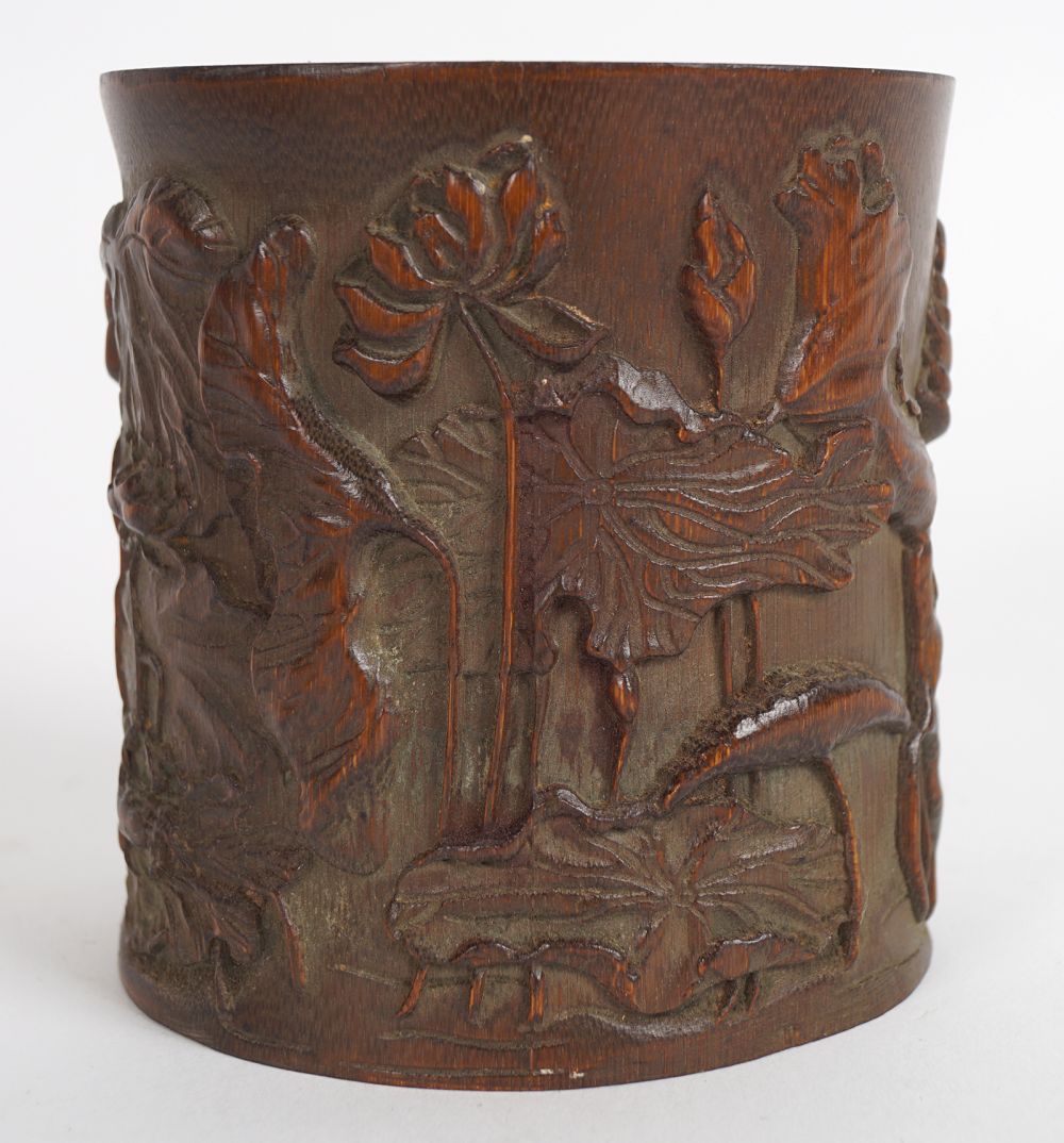 CHINESE QING BAMBOO BRUSH POT