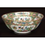 19TH-CENTURY CHINESE FAMILLE ROSE PUNCH BOWL