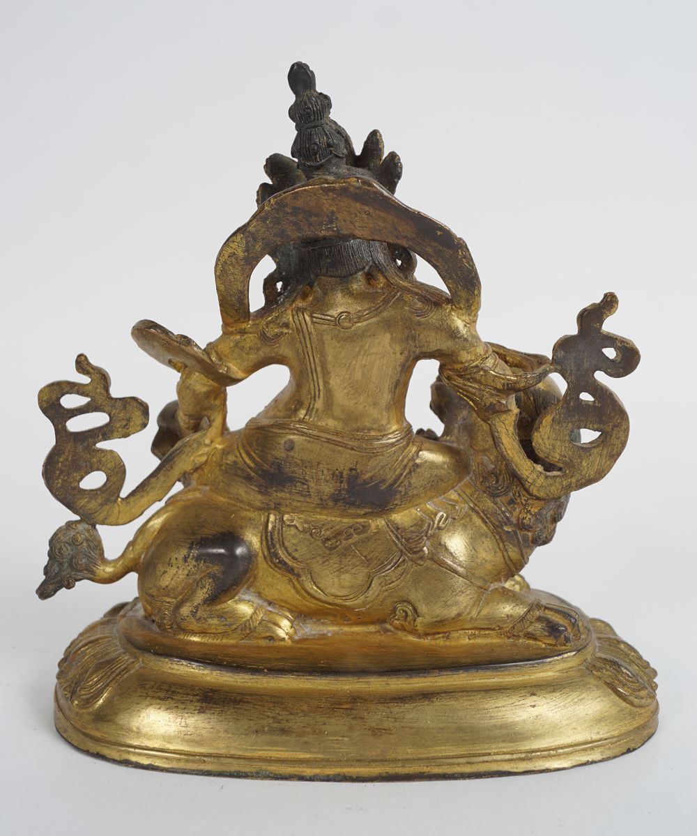 SINO-TIBETAN GILT BRONZE BUDDHA - Image 5 of 8