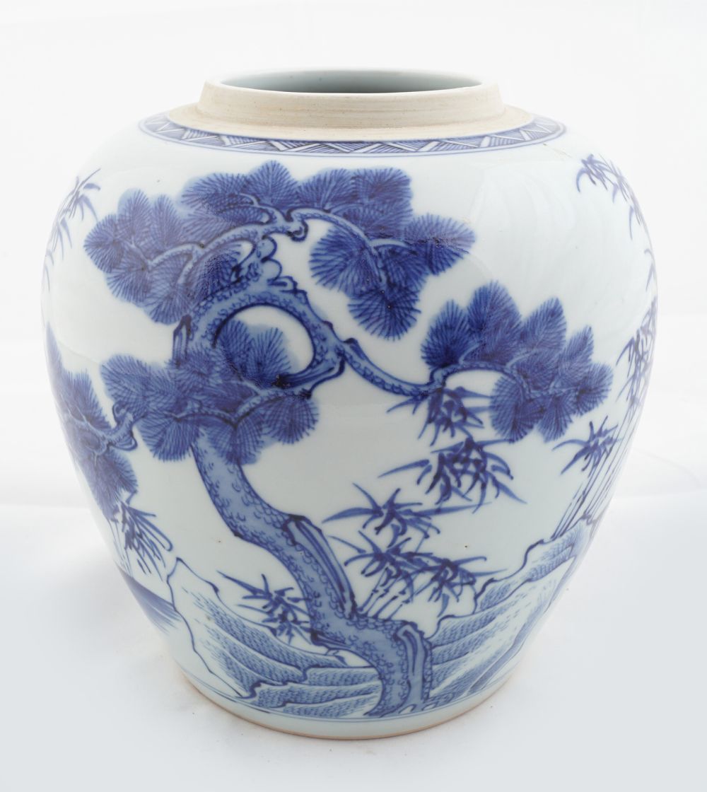 CHINESE QING BLUE & WHITE GINGER JAR