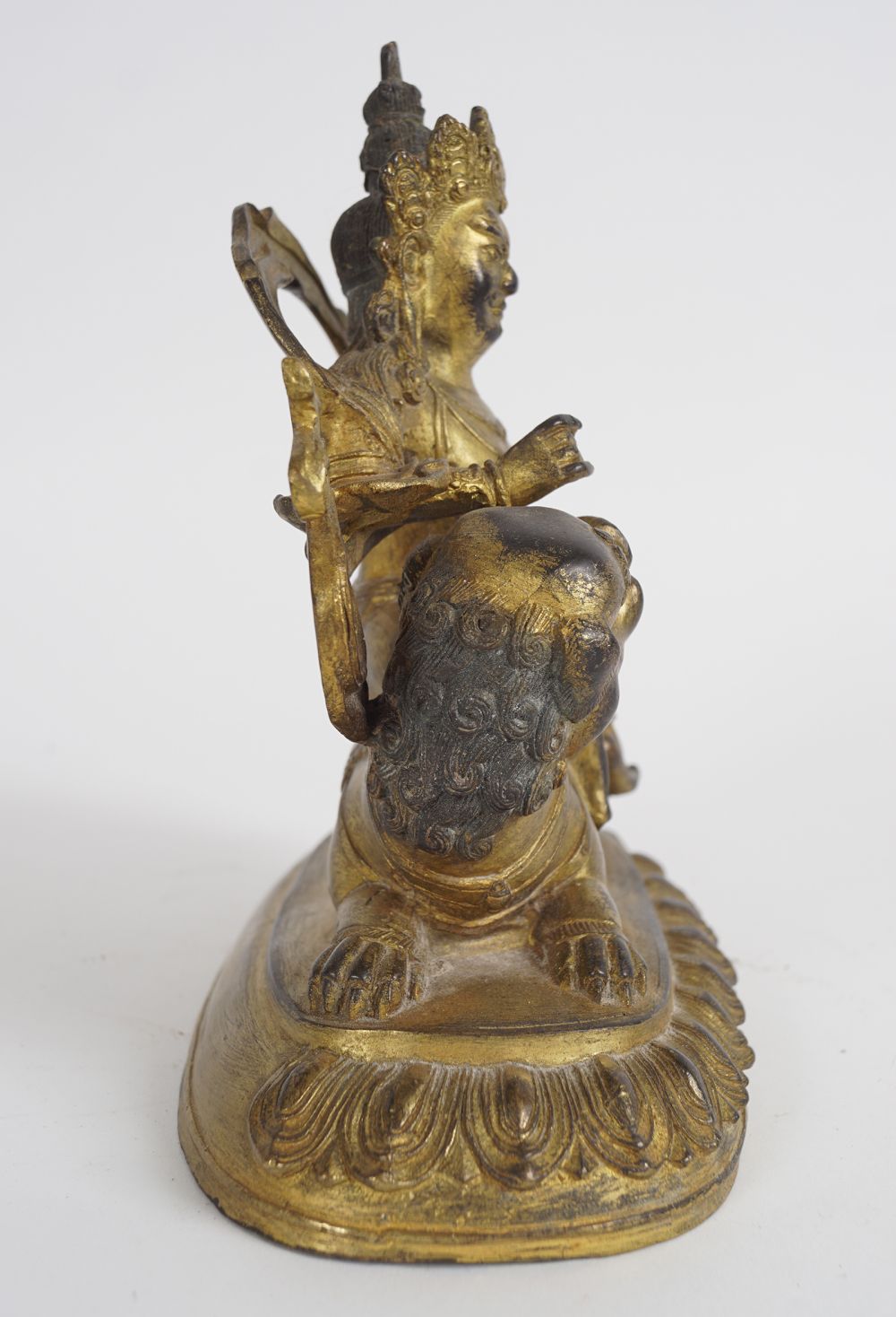 SINO-TIBETAN GILT BRONZE BUDDHA - Image 4 of 8