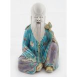 19TH-CENTURY CHINESE POLYCHROME DEITY