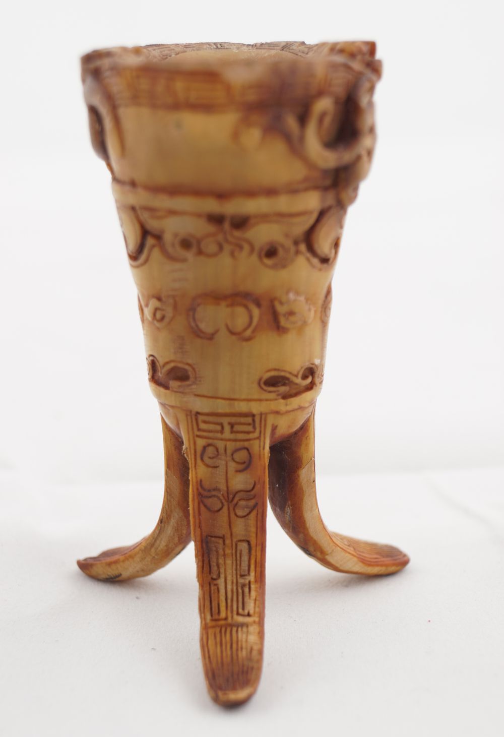 CHINESE BONE ARCHAISTIC LIBATION CUP - Image 5 of 8