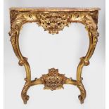 19TH-CENTURY CARVED GILTWOOD CONSOLE TABLE