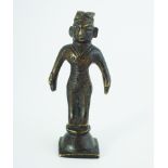 18TH-CENTURY INDIAN MINIATURE BRONZE DEITY