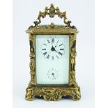 LARGE FRENCH REPEATER BRASS CARRIAGE CLOCK