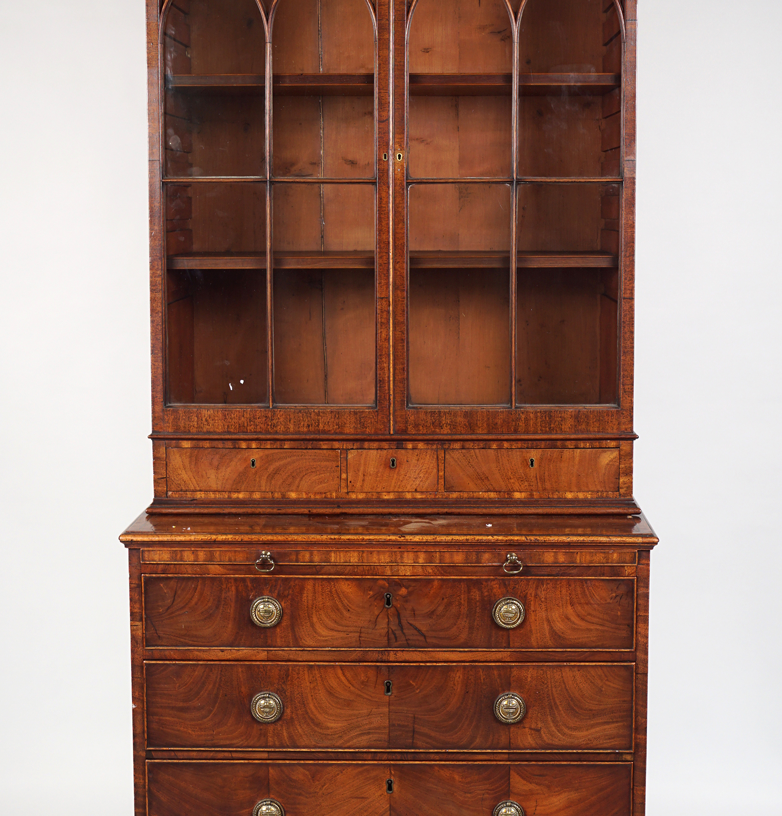 RARE GEORGE III MAHOGANY BOOKCASE - Image 5 of 5