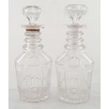 PAIR OF GEORGIAN GLASS DECANTERS