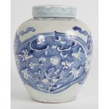 CHINESE BLUE & WHITE GINGER JAR