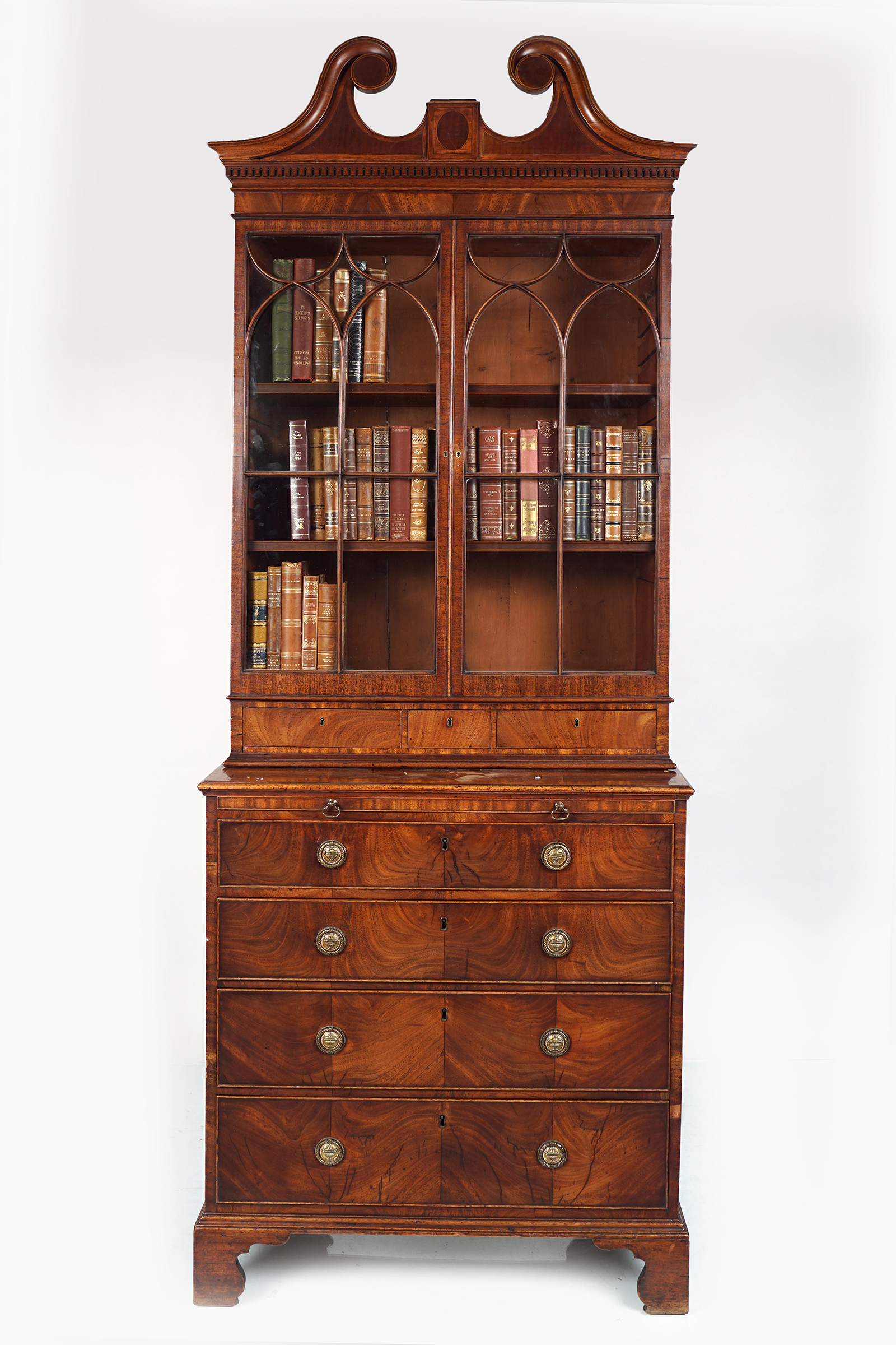 RARE GEORGE III MAHOGANY BOOKCASE