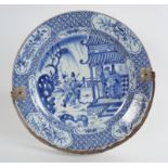 LARGE 18TH-CENTURY CHINESE BLUE & WHITE CHARGER