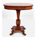 BIEDEMIER STYLE WALNUT LAMP TABLE